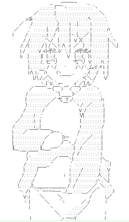 ドラえもん(擬人化?)のアスキーアート画像