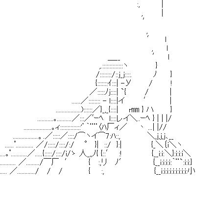 ユイ＆アスナ＆キリトのアスキーアート画像